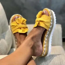 Sommar sandaler - flip flops med bowknot