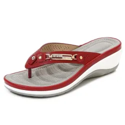 Elegantti kesä sandaalit - flip flops - metalli ja kristalli koriste - mukava