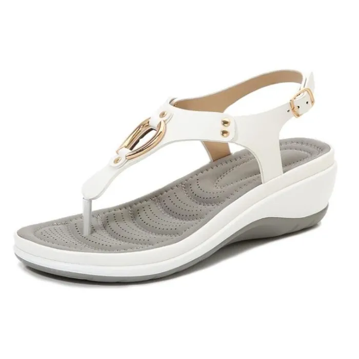 Mode Sandalen mit Metalldekoration - Böhmischer Stil