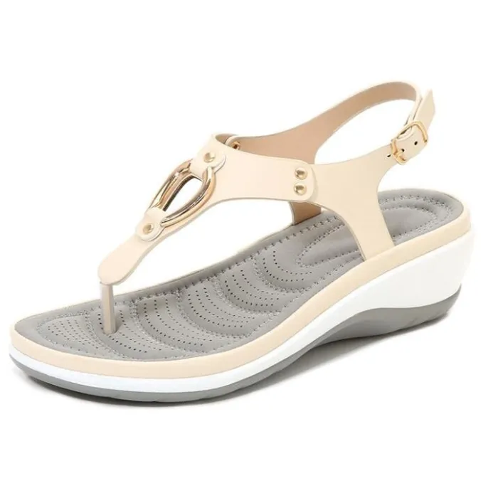 Mode Sandalen mit Metalldekoration - Böhmischer Stil
