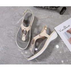 sandálias de moda com decoração de metal - estilo boêmio