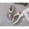 Mode Sandalen mit Metalldekoration - Böhmischer Stil