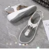 Mode Sandalen mit Metalldekoration - Böhmischer Stil