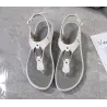 Mode Sandalen mit Metalldekoration - Böhmischer Stil