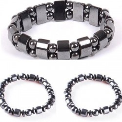 Elastic bracelet with beads - magnetic therapy