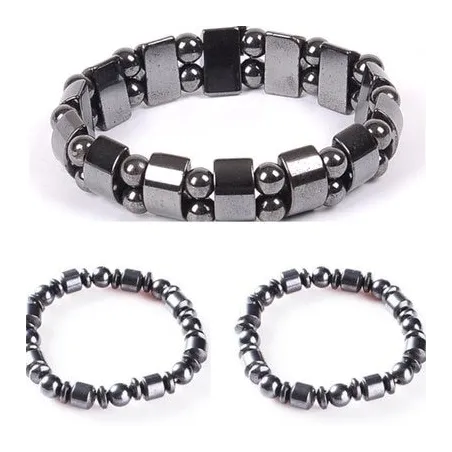 Pulseira elástica com contas - terapia magnética