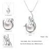 Pendant with mermaid & helmi - kaulakoru - 925 sterling hopea