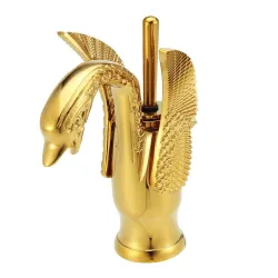 Robinet en forme de cygne de luxe - robinet avec trou unique