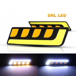 DRL autovalot - LED - COB - vedenkestävä - 12V - 2 kappaletta