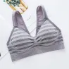 Soutien-gorge de coton rayé avec poussette