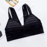 Soutien-gorge de coton rayé avec poussette