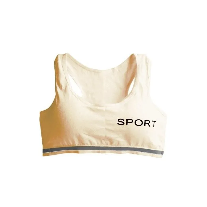 "SPORT" impressão - algodão fitness sutiã acolchoado