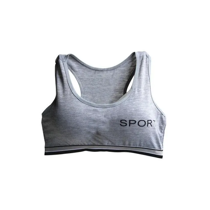 "SPORT" print - bomull fitness padded bra