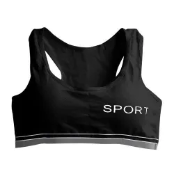 "SPORT" impressão - algodão fitness sutiã acolchoado