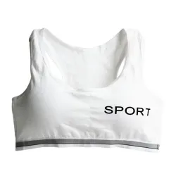 "SPORT" impressão - algodão fitness sutiã acolchoado