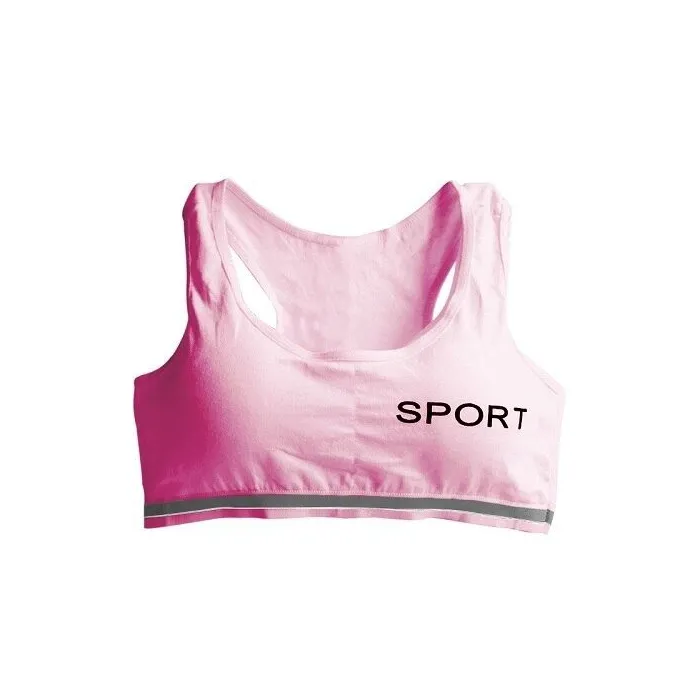 "SPORT" impressão - algodão fitness sutiã acolchoado