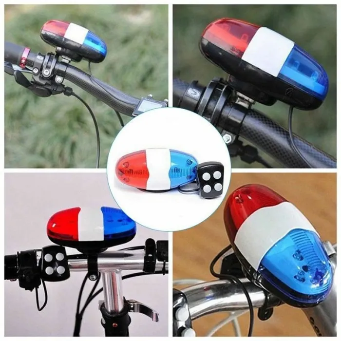 6 Led - 4 tone sounds - bicycle bell - horn with light