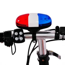 6 Led - Sons de 4 tons - cloche de vélo - corne avec lumière
