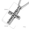 Vintage cross pendant - stainless steel necklace