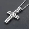 Vintage cross pendant - ruostumaton teräs kaulakoru