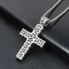 Vintage cross pendant - ruostumaton teräs kaulakoru