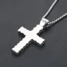 Vintage cross pendant - stainless steel necklace