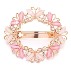 BrochesElegante clip de pelo con cristales y mariposas