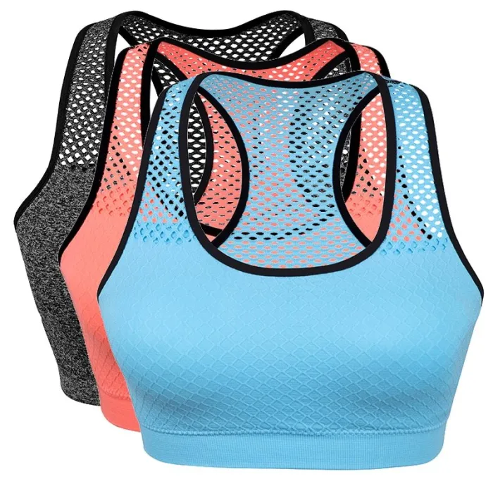 Quick Dry - Mesh - Sports Bras - Wireless - Women Fitness