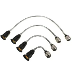 20/30/40/60cm - E27 - Svart - Flexibel - Förlängning - Socket - LED Light Bulb - Base Holder