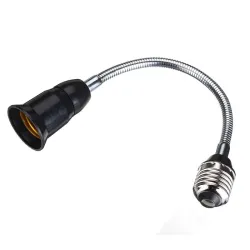 Inicio20/30/40/60cm - E27 - Negro - Flexible - Extensión - Socket - LED Bombilla de luz - Soporte base