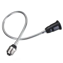 Inicio20/30/40/60cm - E27 - Negro - Flexible - Extensión - Socket - LED Bombilla de luz - Soporte base