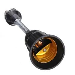 Inicio20/30/40/60cm - E27 - Negro - Flexible - Extensión - Socket - LED Bombilla de luz - Soporte base