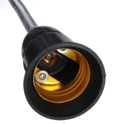 Inicio20/30/40/60cm - E27 - Negro - Flexible - Extensión - Socket - LED Bombilla de luz - Soporte base