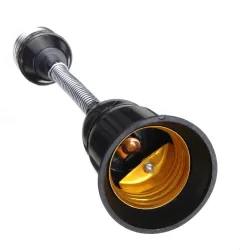 Inicio20/30/40/60cm - E27 - Negro - Flexible - Extensión - Socket - LED Bombilla de luz - Soporte base