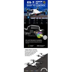 DronesCS-7 - 2.4G - Wifi - FPV - selfie blanco - plegable