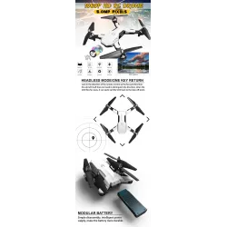 DronesCS-7 - 2.4G - Wifi - FPV - selfie blanco - plegable