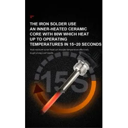 Soldadores80W plancha de soldadura eléctrica - pantalla LCD - temperatura ajustable - 110V / 220V