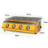 BBQ grill - ulkouuni - ruostumaton teräs ja lasi - LPG 4 polttimokaasu