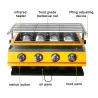 BBQ grill - ulkouuni - ruostumaton teräs ja lasi - LPG 4 polttimokaasu