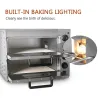 Four électrique - pour pizza / poulet / pain - acier inoxydable - double couche