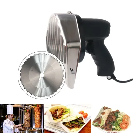 Electric kebab / shawarma slicer with blades