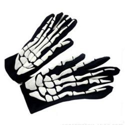 Halloween Style Handschuhe - Skelett Hände