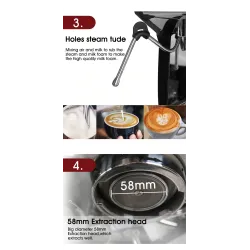 Máquina de café com espuma de leite para expresso / cappuccino - 15 Bar - 220V