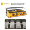 BBQ grill - four extérieur - acier inoxydable & verre - LPG 4 brûleurs gaz
