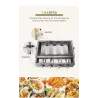 Grill - Außenofen - Edelstahl & Glas - LPG 4 Brenner Gas