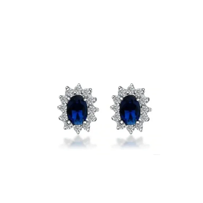 Luksuskorvat, joissa on kristallit - 925 sterling hopea