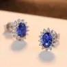 Luksuskorvat, joissa on kristallit - 925 sterling hopea