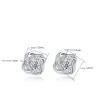 AretesPendientes redondos exclusivos con cristales - plata de ley 925