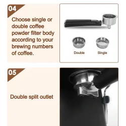 Macchina del caffè - schiuma di latte - macinacaffè - 20 bar - 220V