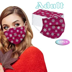 50 pièces - masque antibactérien jetable - 3 couches - unisex - motifs de Noël